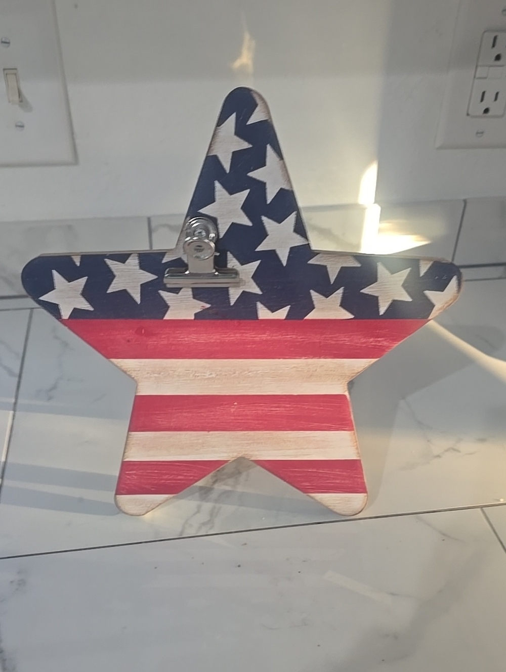 Kirklands Star Picture Frame in Red, White & Blue